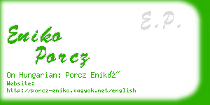 eniko porcz business card